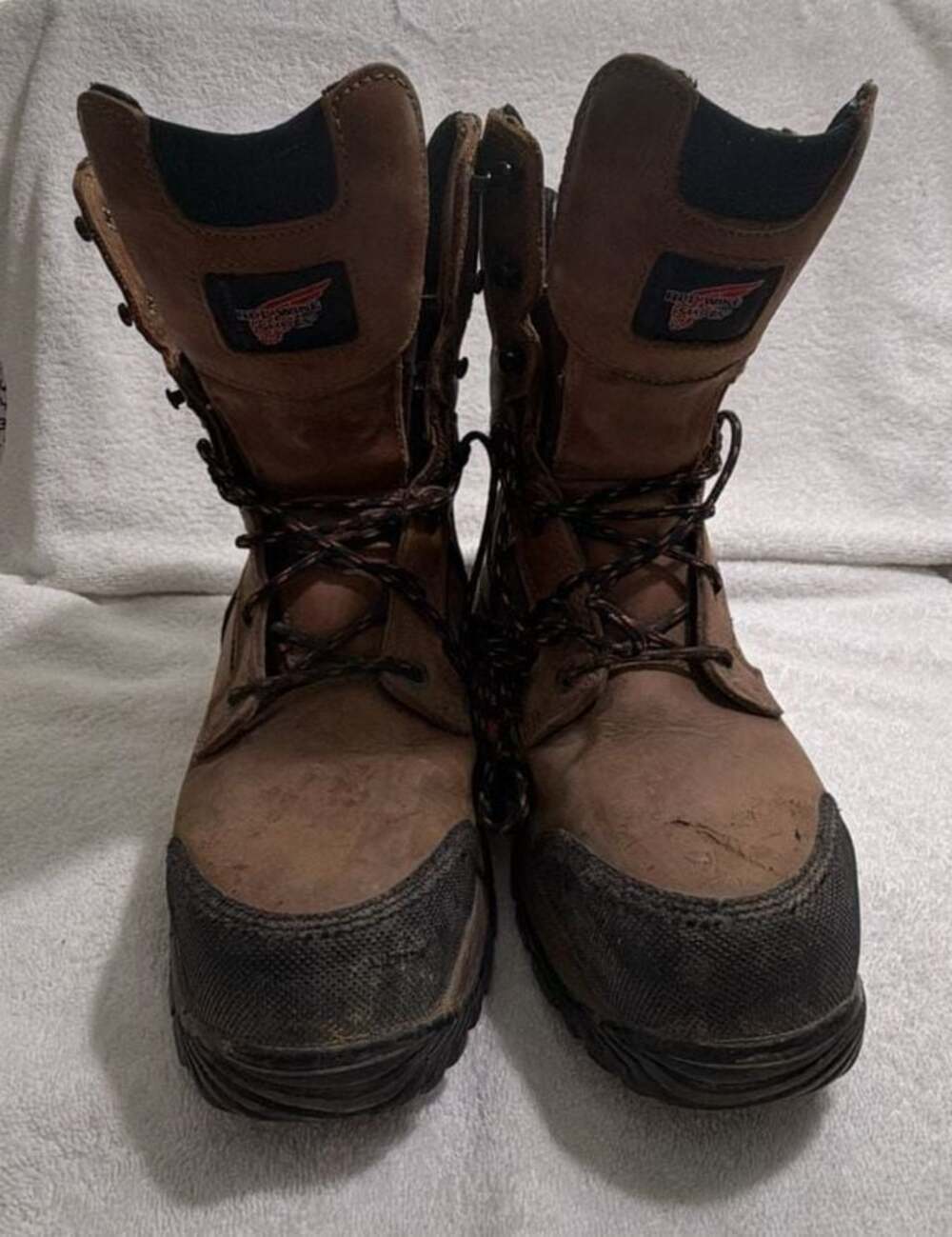 Red Wing FlexForce 2409 Men's 10 Waterproof Safety Toe Work Boots Brown Leather